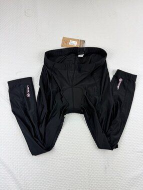 CANARI Bike Cycling Padded Tights Black Mens Large Veloce NWT elastic ankle